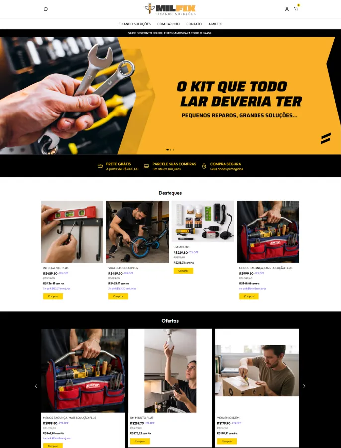 Projeto de loja virtual desenvolvido